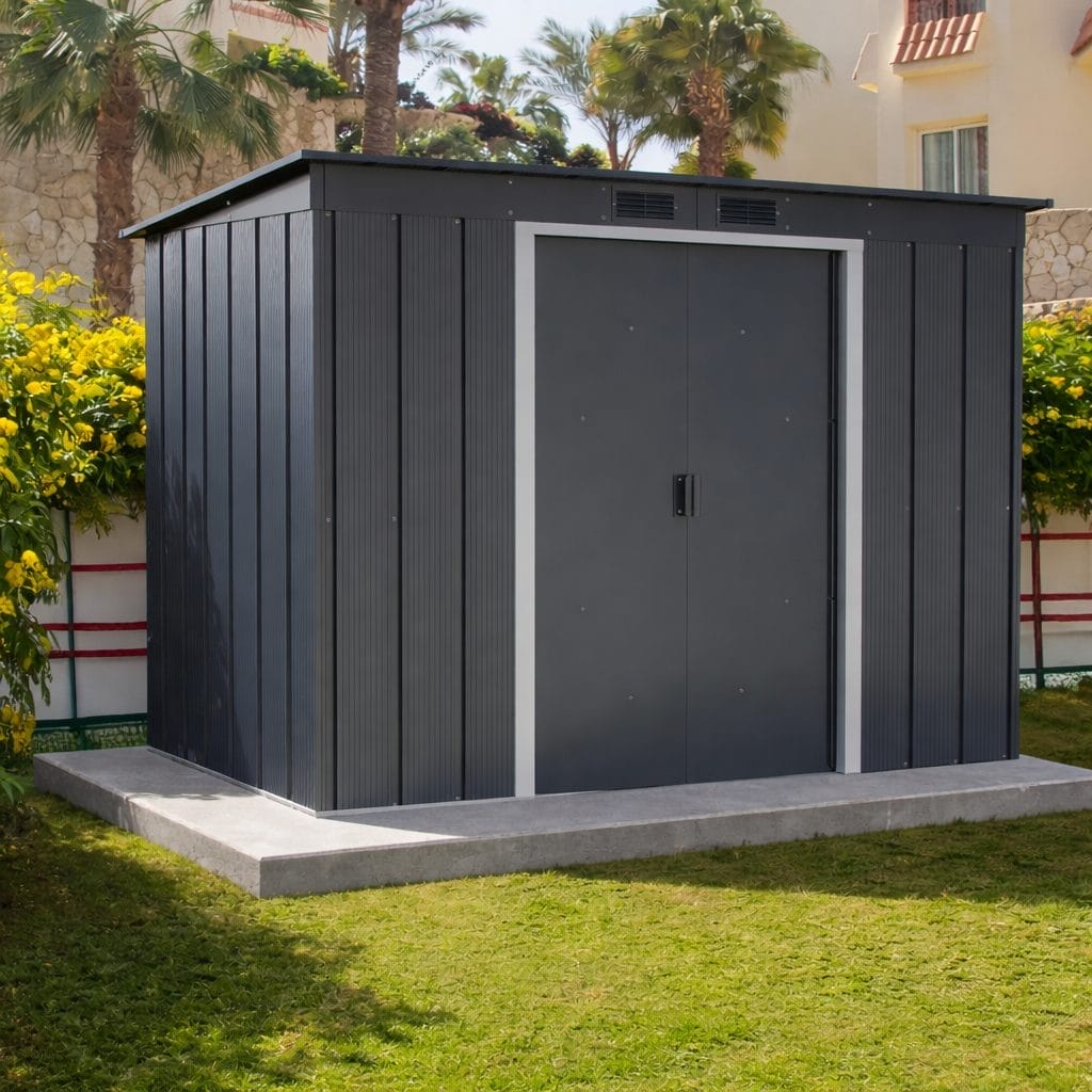 8x4 ECO Pent Steel shed - CoolaLiving.ie - %image_id%