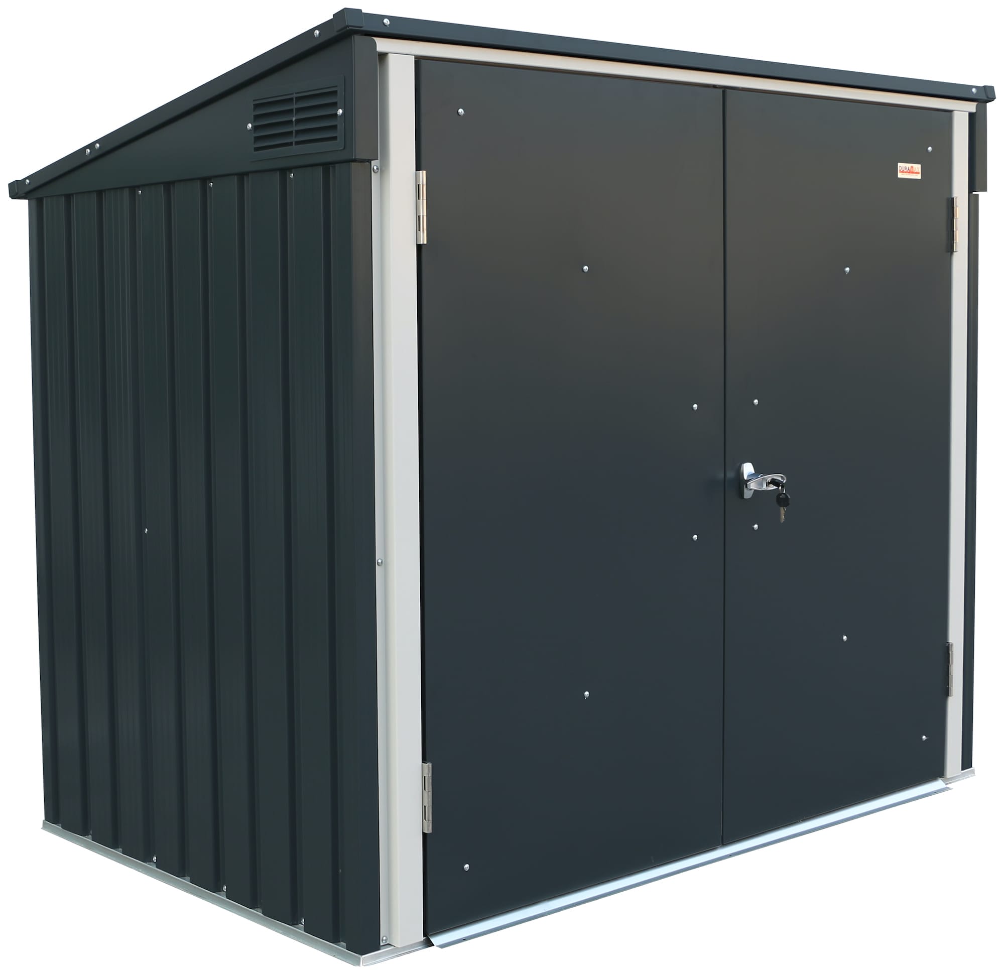 5×3 Steel 2 WheelieBin Shed Grey - CoolaLiving.ie - %image_id%