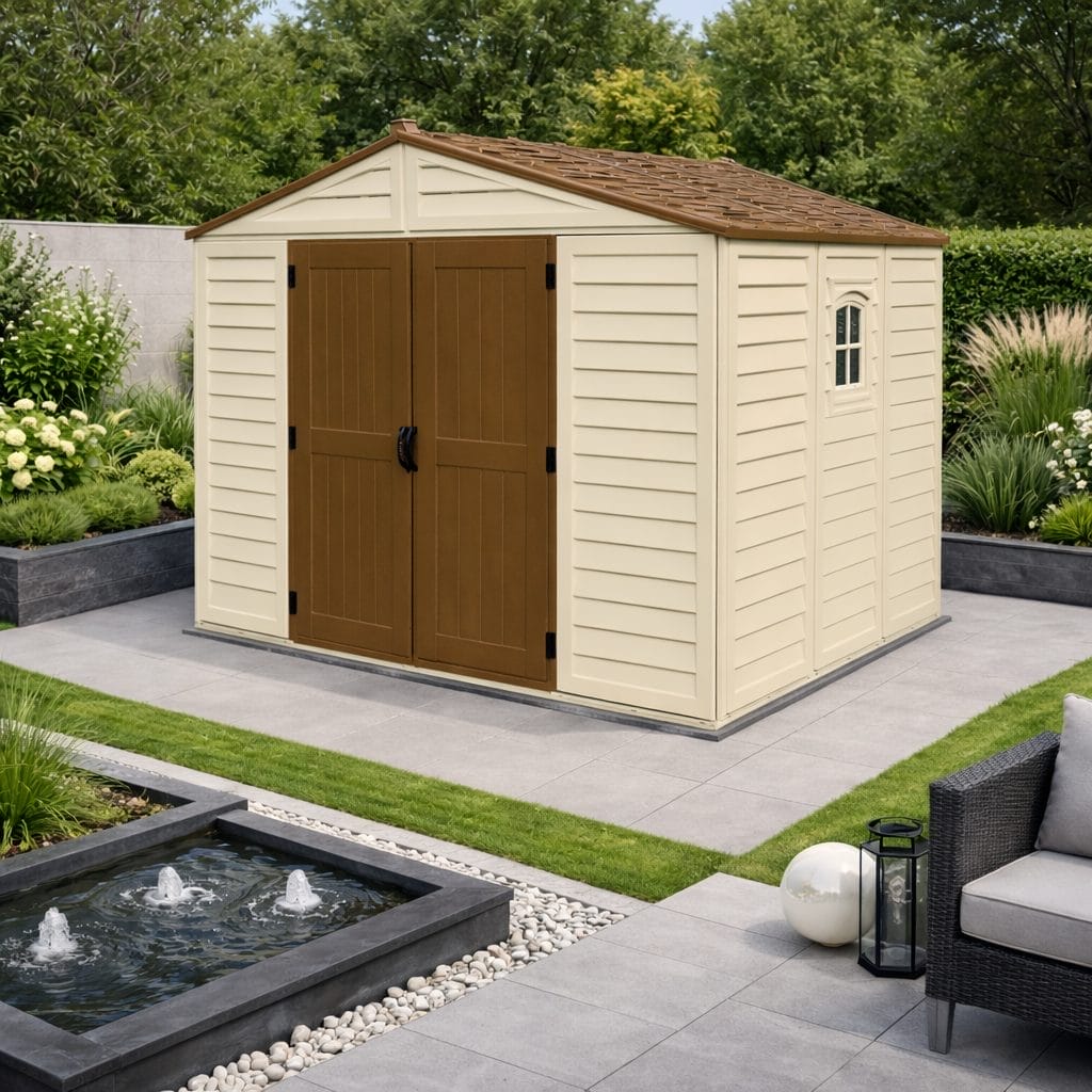 10×8 Duramax WoodBridge Plus Vinyl Shed - CoolaLiving.ie - %image_id%