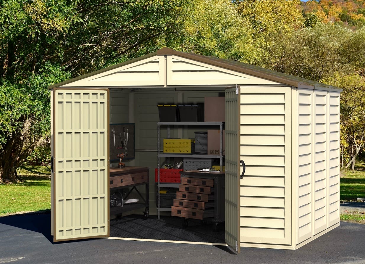10×8 Duramax WoodBridge Plus Vinyl Shed - CoolaLiving.ie - %image_id%