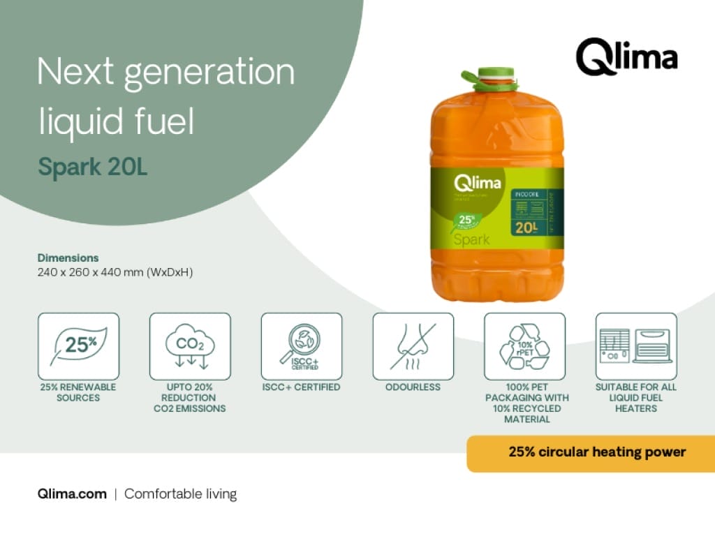 Qlima Spark Odourless ROLF Paraffin Heater Fuel - CoolaLiving.ie - %image_id%