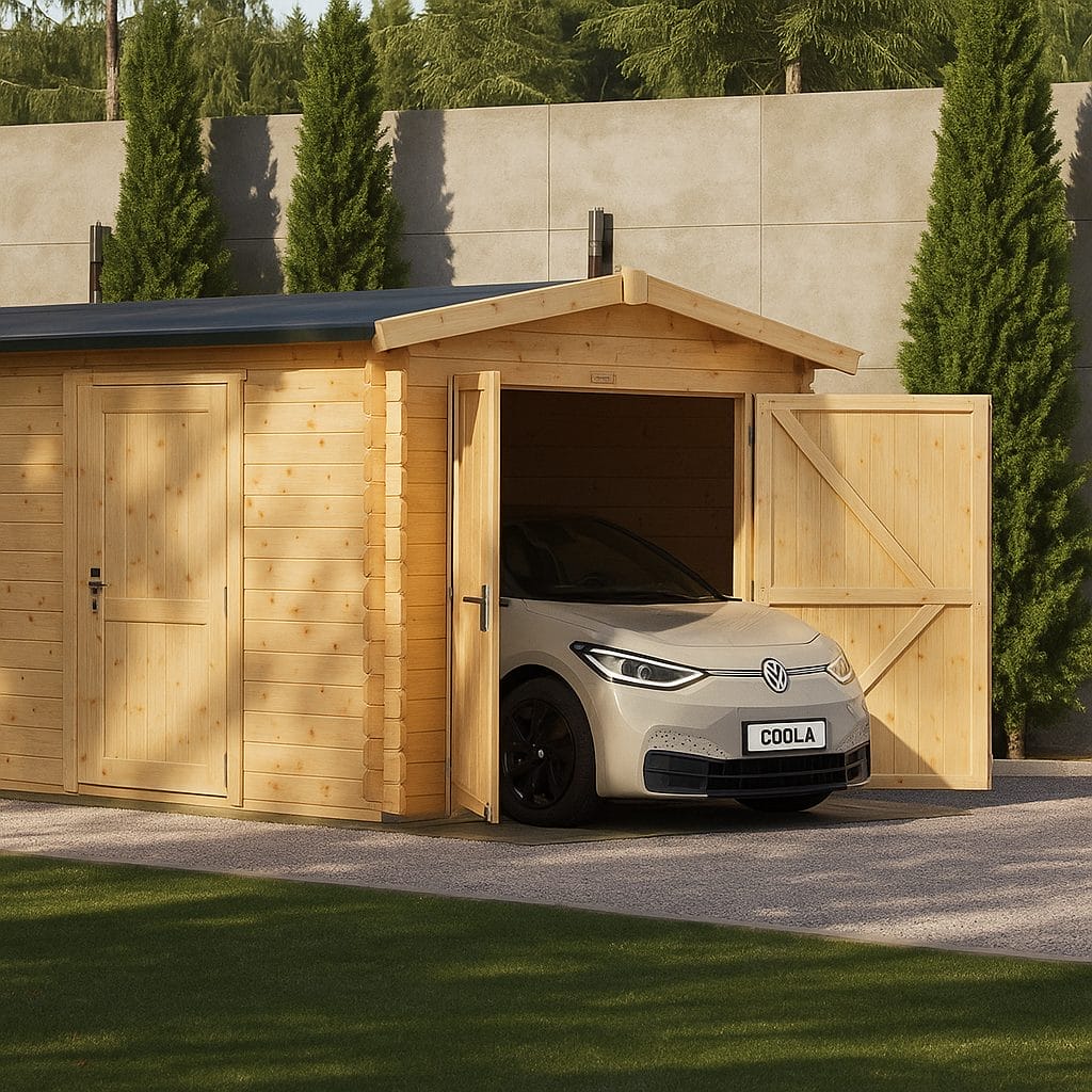 44mm log cabin garage - CoolaLiving.ie - %image_id%