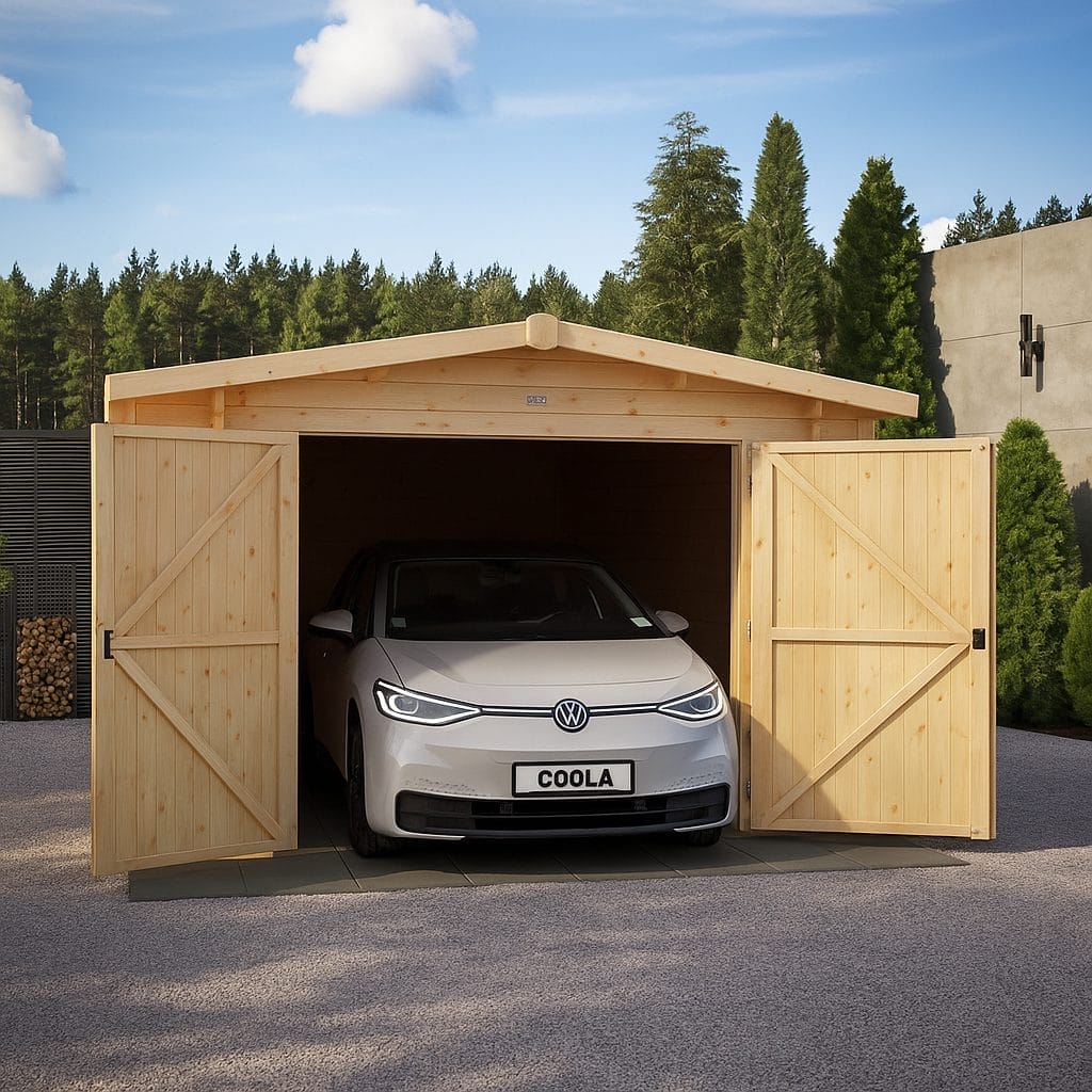 44mm log cabin garage - CoolaLiving.ie - %image_id%