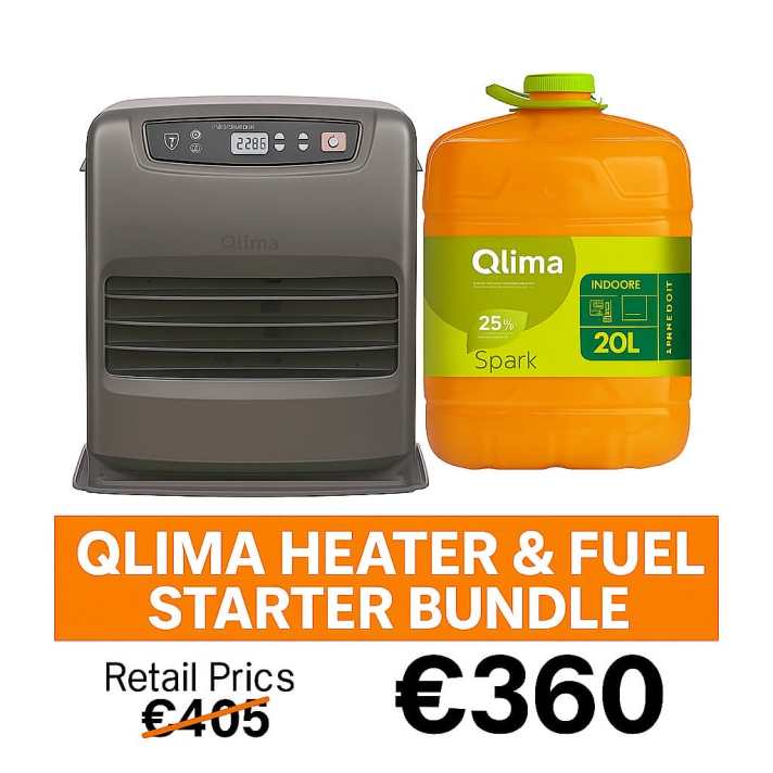 Qlima 3.1 kW Fan-Assisted Heater Starter Bundle - CoolaLiving.ie - %image_id%